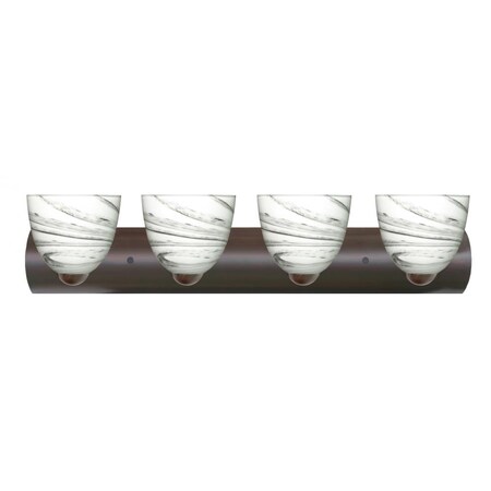 Besa Lighting Besa Wall Sasha Bronze Marble Grigio 4x75W Medium Base 4WZ-7572MG-BR